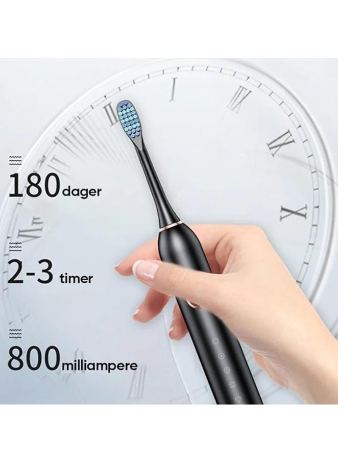 General - Rechargeable Electric Toothbrush, Electric Soft Gum Toothbrush for Adults with 4 Brush Heads, USB Rechargeable Lasts 180 Days 40000 VPM Deep Clean 6 Modes Toothbrush Includes Travel Case - Image 1