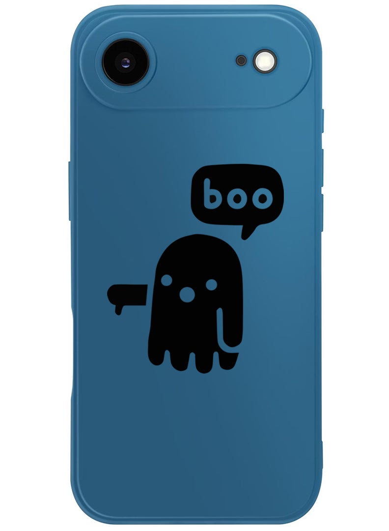 Theodor Protective Slim Fit Case Liquid Silicone Cover with Full Body Protection Anti-Scratch Shockproof Case For Apple iPhone 17 Air (Blue) Boo - Black - Image 1