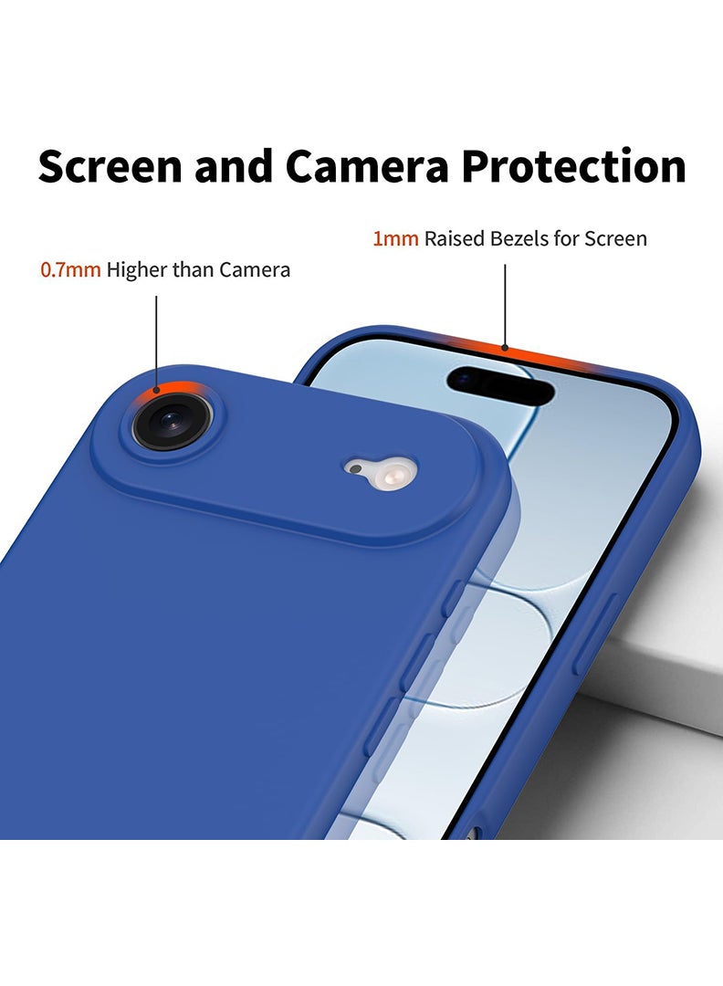 Theodor Protective Slim Fit Case Liquid Silicone Cover with Full Body Protection Anti-Scratch Shockproof Case For Apple iPhone 17 Air (Blue) Boo - Black - Image 3