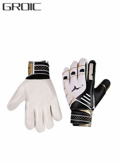 GROIC Goalie Gloves for Youth & Adult, Goalkeeper Gloves Kids with Finger Support, Football Gloves Soccer Gloves for Men and Women, Junior Keeper Football Gloves for Training and Match  - Image 1
