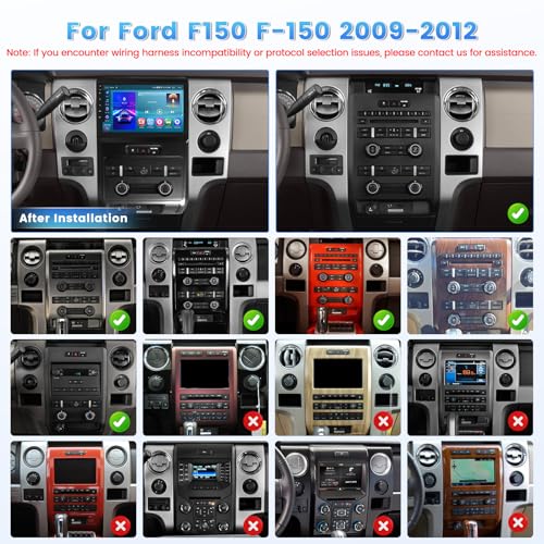 Roinvou 2G64G Car Radio for Ford F150 F150 2009 2010 2011 2012 with Wireless CarplayAndroid Auto 9 Inch Touch Screen for F150 Stereo with GPS NavigationBluetooth5GHz WiFiEQDSPBackup Camera - Image 3