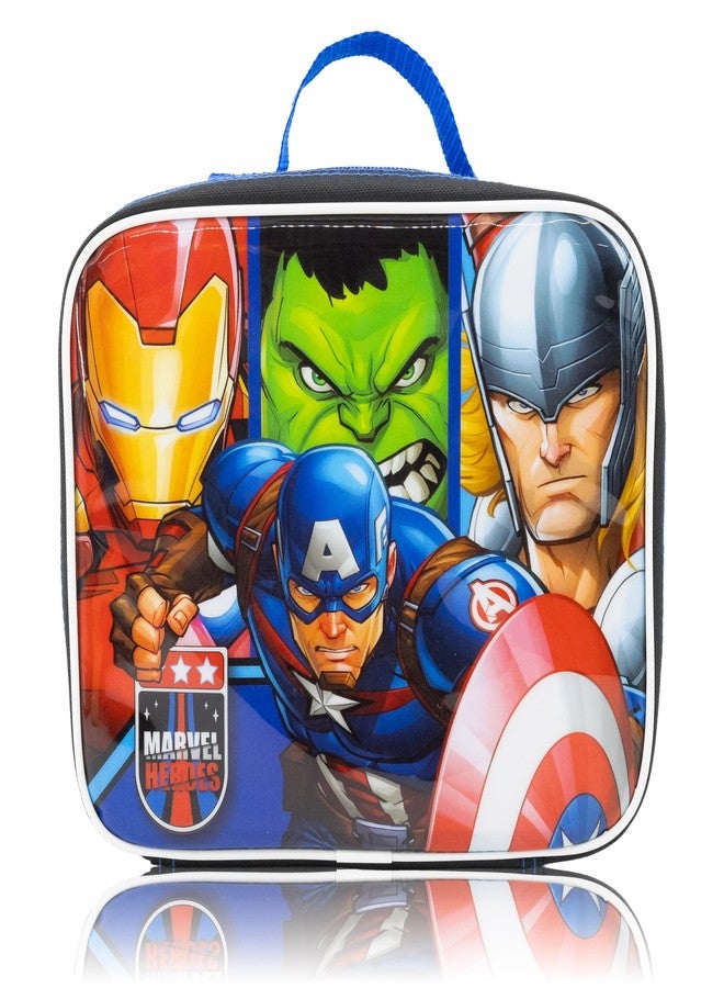 Fast Forward Marvel Avengers Lunch Box for Kids | Insulated Lunch Bag Lunch Box for Boys, Girls, Unisex, Toddlers| Avengers Black Reusable Lunchbox - Image 1