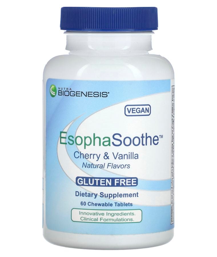 Nutra BioGenesis EsophaSoothe Cherry & Vanilla 60 Chewable Tablets