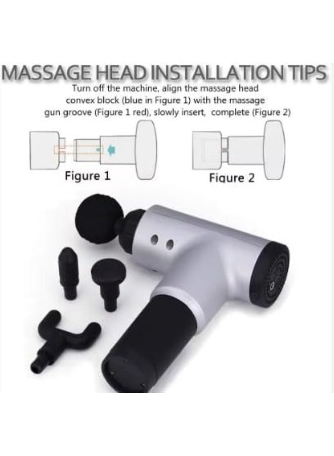 مسدس تدليك محمول قابلة للشحن – تدليك عميق للعضلات للعناية بالجسم - Image 3