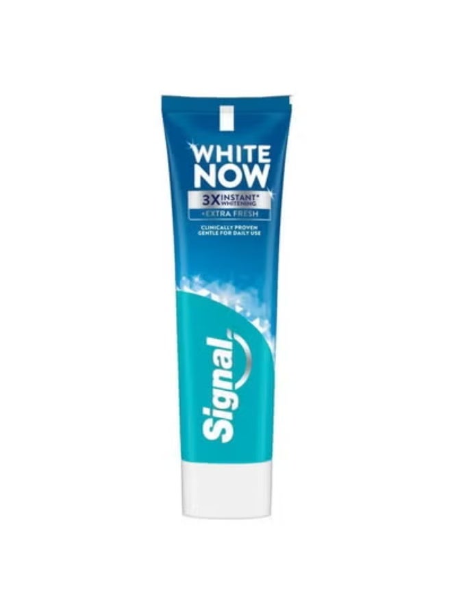 SIGNAL WHITE NOW Whitening Extra Fresh 75ml + Toothbrush‏ - Image 3