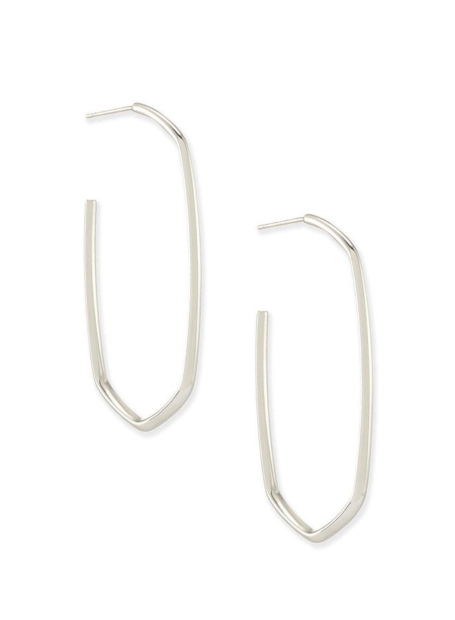 Kendra Scott Danielle Hoop Earrings in Rhodium-Plated Brass, Fashion Jewelry for Women - Image 1