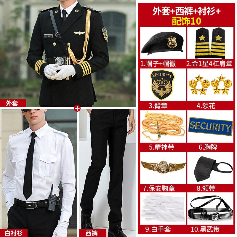 New Security Clothing Long Sleeve Work Clothes Winter Clothing Property Labor Protection Clothing Concierge Suit - Image 1