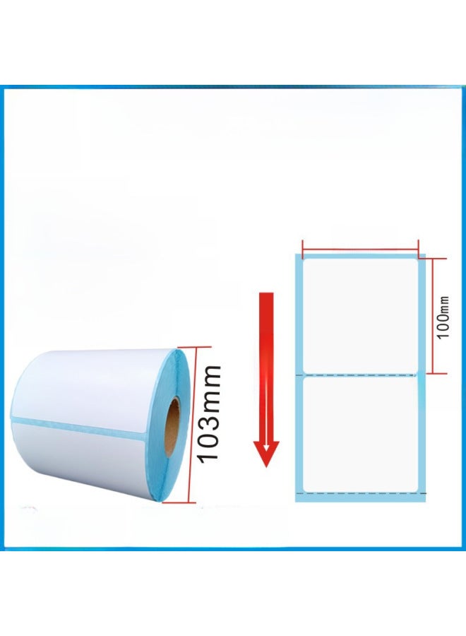 Three-proof Thermal Paper 100*100 Label Paper 100*150 Thermal Printing Paper Adhesive Label Bar Code Paper - Image 1