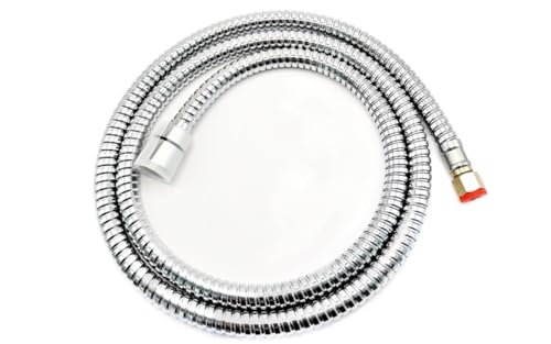 Socila Professional Stainless Steel Shampoo Bowl Hose 12 Thread Sprayer Head to 14 Thread Water Pipe for Barber Shop Salon Sink Replacement Part for Faucet and Sprayer