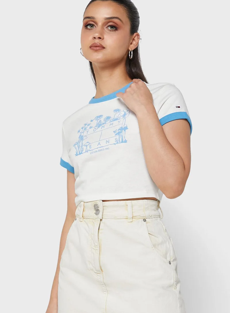 TOMMY JEANS Country Logo Cropped T-shirt