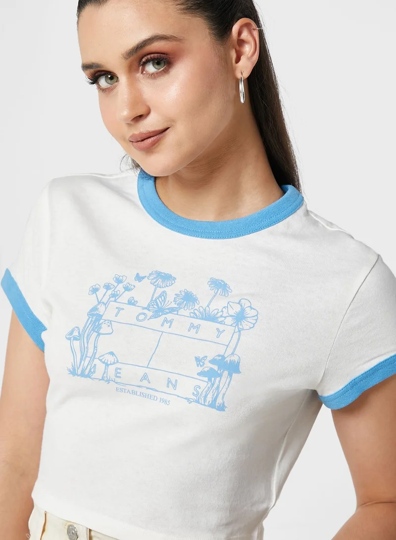 TOMMY JEANS Country Logo Cropped T-shirt