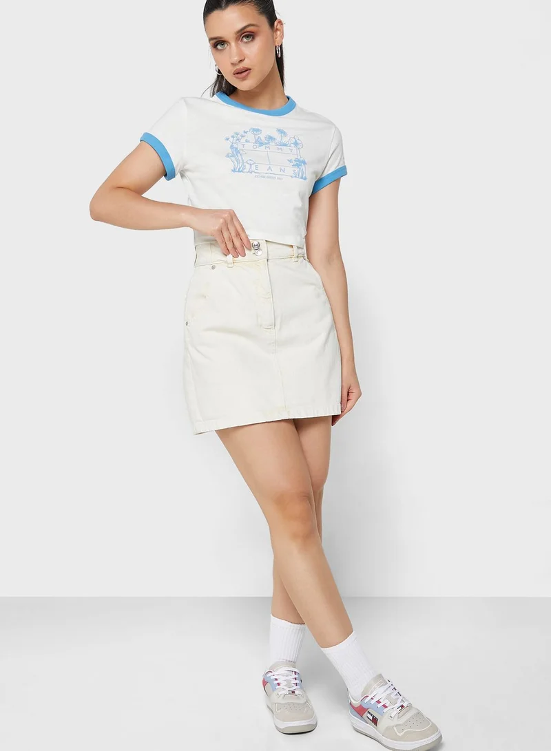 TOMMY JEANS Country Logo Cropped T-shirt