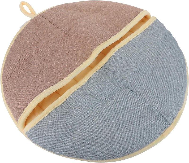 Warm Plush Cat Nest Bed, Soft Cotton Linen for Cats, Household Comfortable Sleeping Cushion in Pink and Blue, Suitable for Indoor Winter Use - Image 1