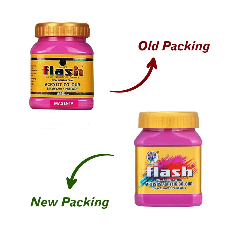 Flash Acrylic Colour (Magenta, 200 ml) - Image 2