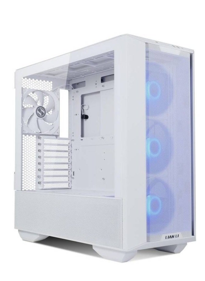 LIAN LI - Lancool III Mesh RGB E-ATX Mid Tower Modular Chassis, 8 Expansion Slots, Tempered Glass Panel, Up To 360mm Fan Support, Equipped With 4x 140 PWM Fans, USB Type C, White | G99.LAN3RW.00 - Image 1