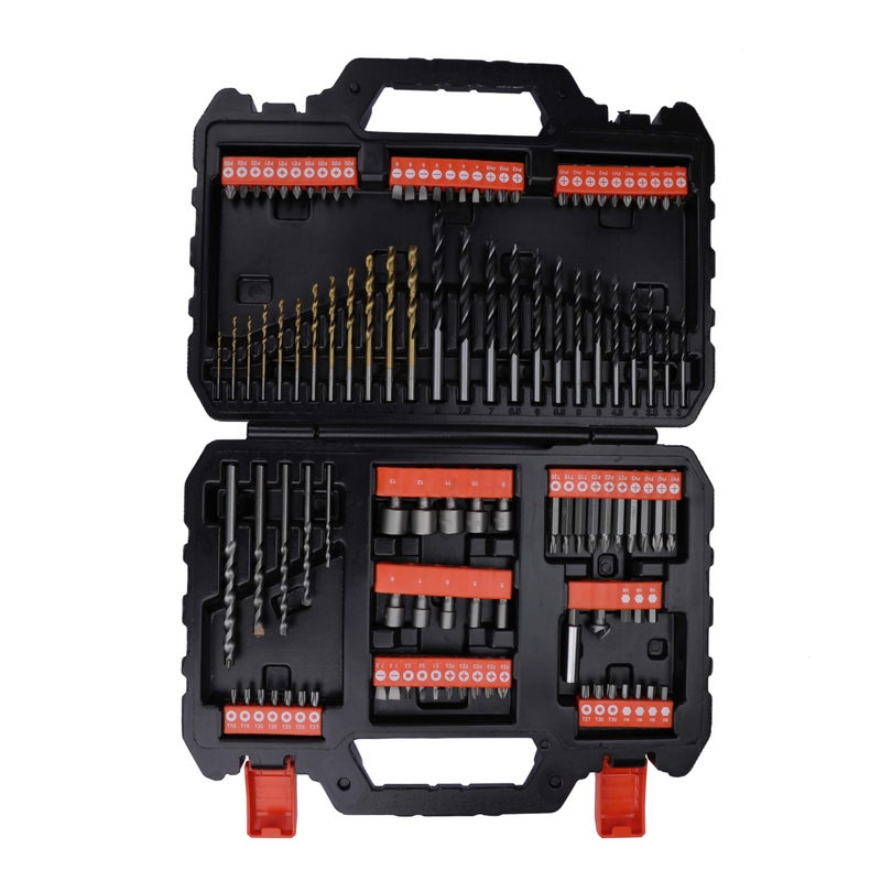 BLACK+DECKER A7200 109-Piece Drill Machine Bits & Screwdriver-Bit Accessories Set with Magnetic Drive Guide & Storage Case Ideal for Wood, Masonry & Metal, 6 Month Warranty, ORANGE & BLACK - Image 5