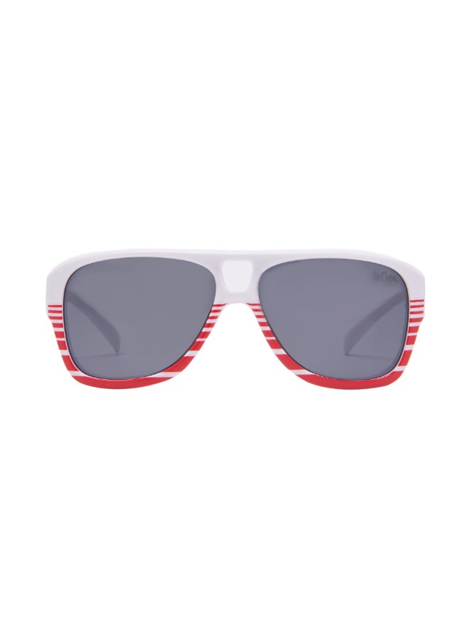Lee Cooper Kids Unisex Polarized Sunglasses White Frame Grey Mirror Lens 52mm  - LCK108C03 - Image 1