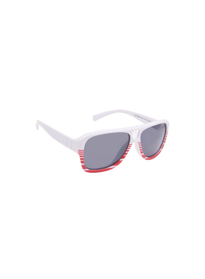 Lee Cooper Kids Unisex Polarized Sunglasses White Frame Grey Mirror Lens 52mm  - LCK108C03 - Image 2