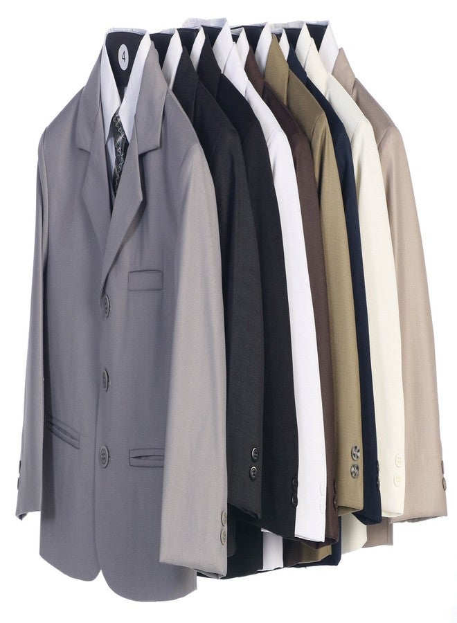 Lito 5 Piece Navy Blue Suit with Shirt, Vest, and Tie (16 Husky) - Image 3
