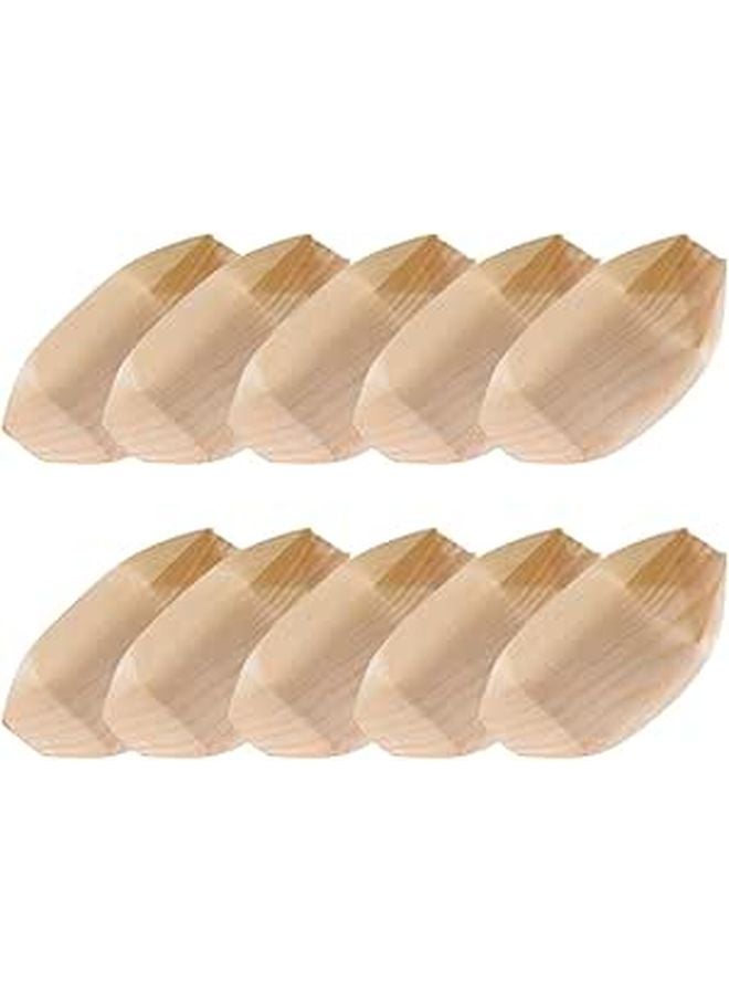60pcs Disposable Wooden Sushi Boats 6 Inch Poplar Plates Food Grade Serving Trays for Party Snacks Desserts Japanese Cuisine - Image 1