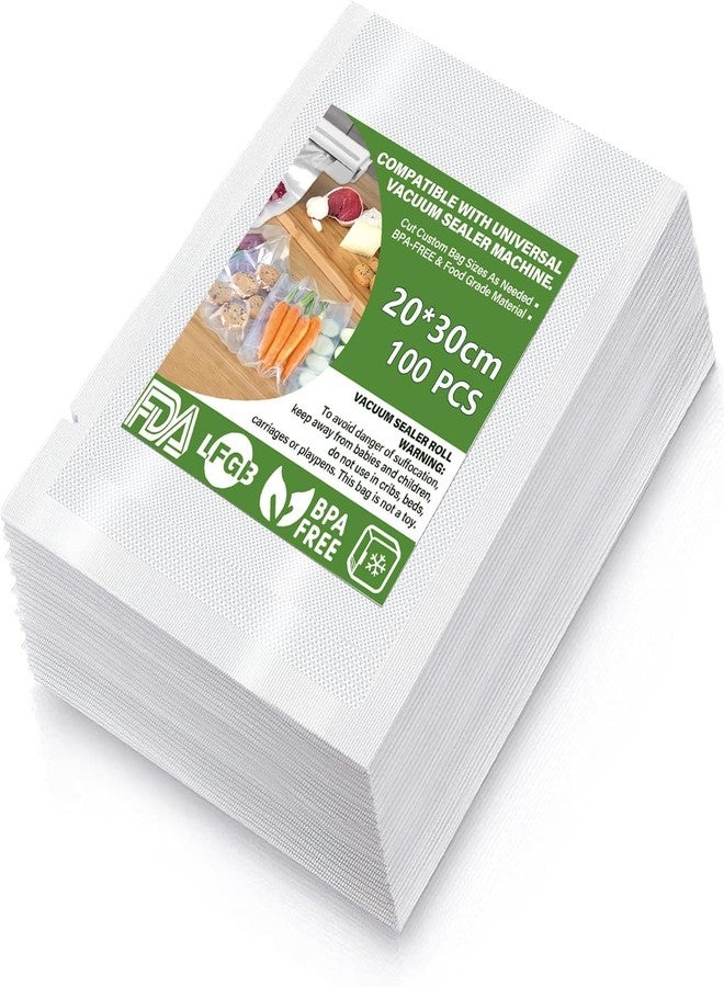 GBEX 100 Professional Vacuum Sealer Bags 20 x 30 cm for All Vacuum Sealer & Food Sealer Bags, Structured Bags, Vacuum Safe, Freezer Bags, BPA Free (Transparent) (20 x 30cm) - Image 1