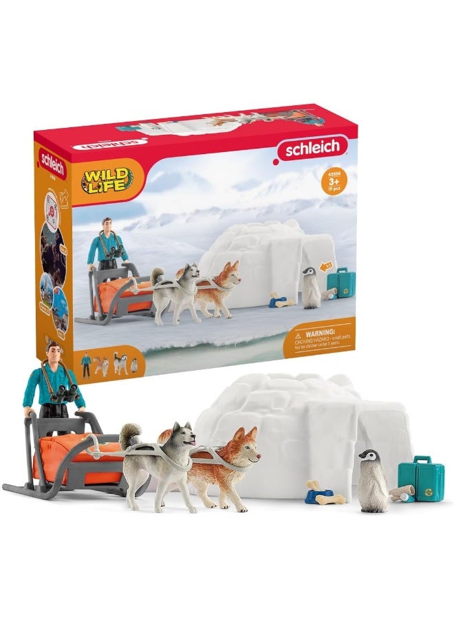 Schleich مجموعة ألعاب الحيوانات البرية من شلايش للأطفال من عمر 3 سنوات فما فوق، بعثة القطب الجنوبي مع الحيوانات القطبية - Image 1