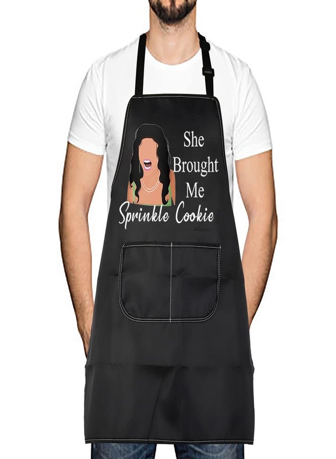 LEVLO Real Housewife Apron RHONJ TV Gift She Brought Me Sprinkle Cookie Pinny for Fans Women(Sprinkle Cookie) - Image 1