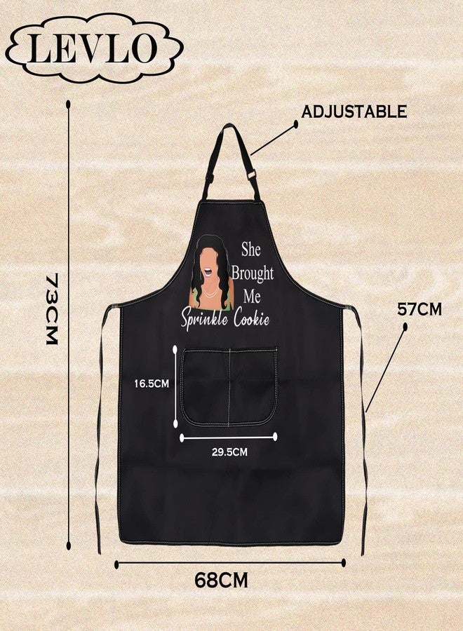 LEVLO Real Housewife Apron RHONJ TV Gift She Brought Me Sprinkle Cookie Pinny for Fans Women(Sprinkle Cookie) - Image 2