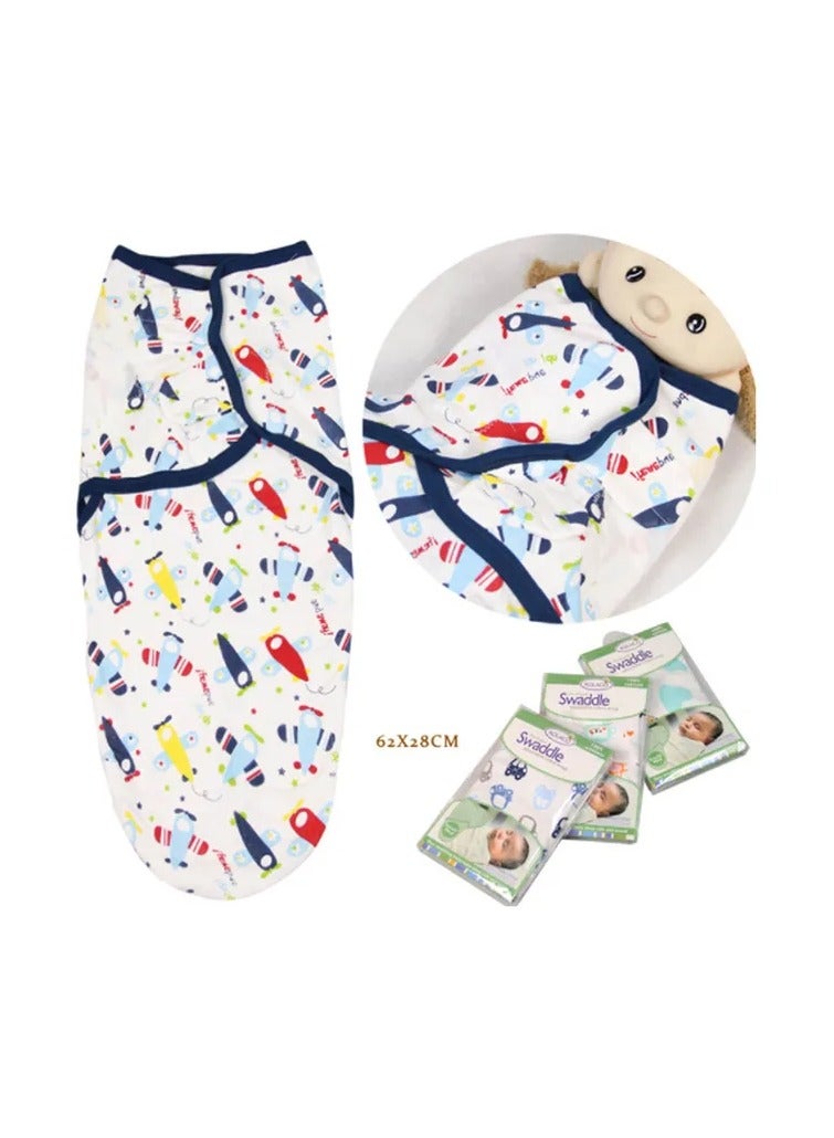 Pixie - Airplane Print Baby Swaddle Wrap Blanket - Image 2