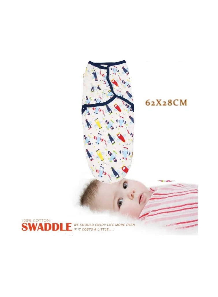 Pixie - Airplane Print Baby Swaddle Wrap Blanket - Image 3
