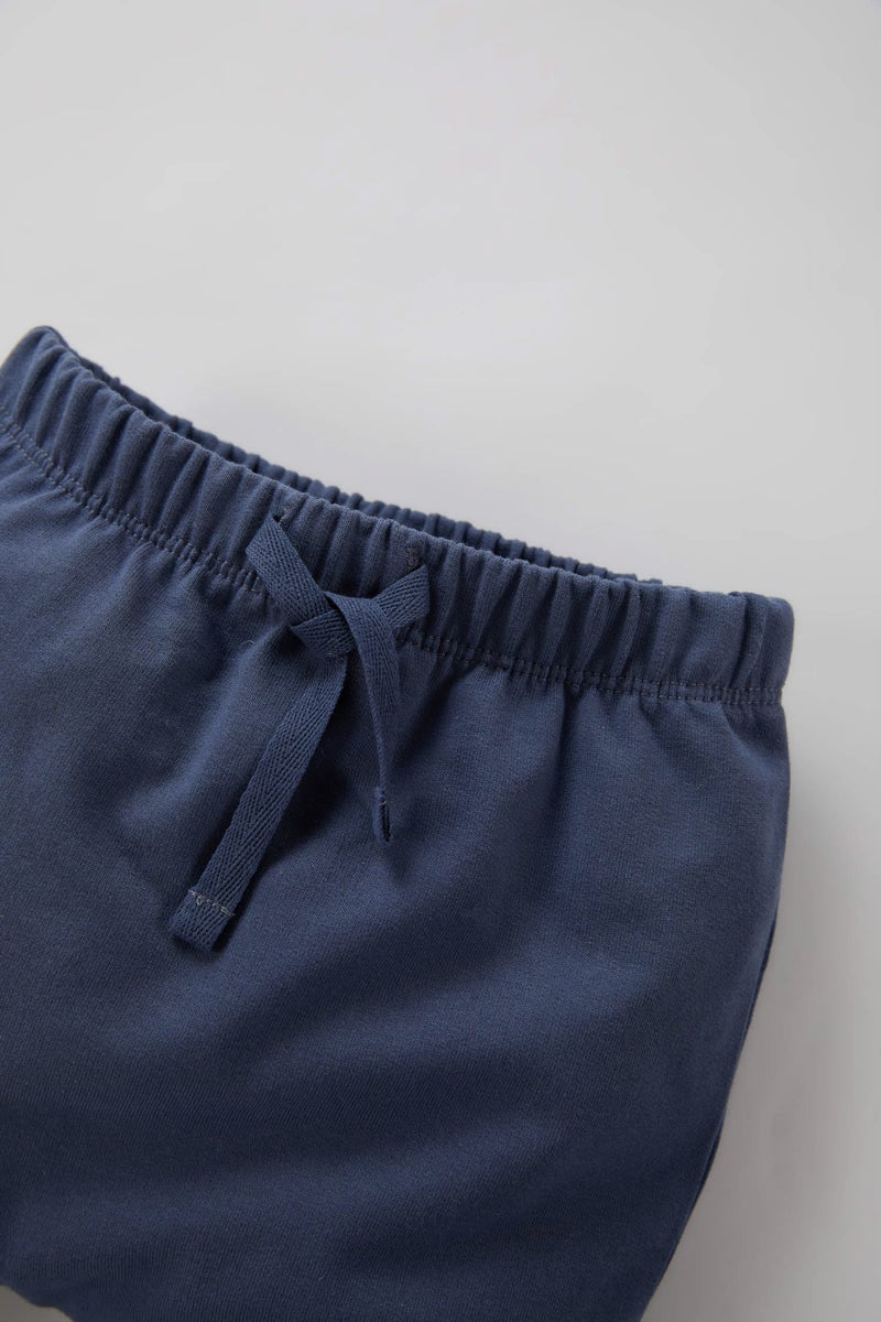 DeFacto Blue BabyBoy Baby Boy Regular Fit New Year Printed Thin Fabric Sweatpants Casual - Image 2