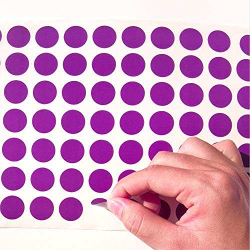 PARLAIM 1050 PCS 3/4 Inch Round Color-Code Dot Stickers, Color Coded Circle Stickers for Classroom, Office (Purple) - Image 2