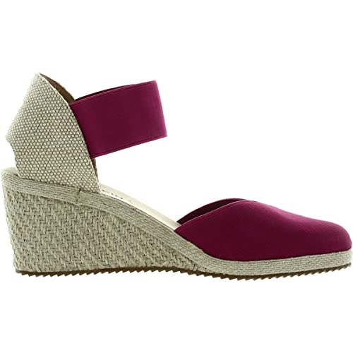 Anne Klein ZOEY ESPADRILLE WEDGE,FUSCHIA,7 - Image 2