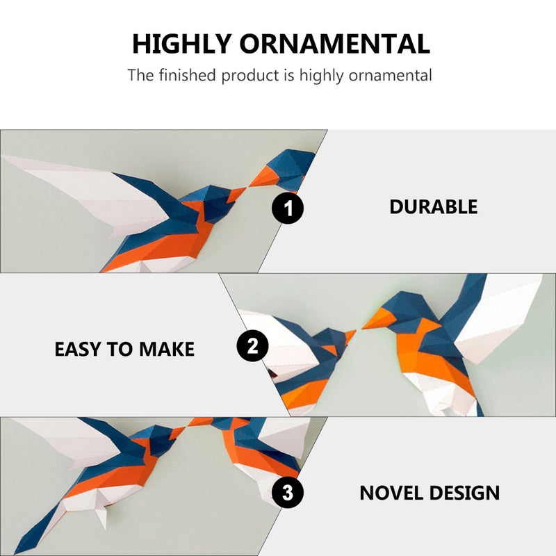 2pcs 3D Geometric Ornament Wall Mounted Decor Decoration - Image 5