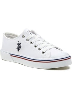 U.S. Polo Assn. حذاء رياضي نسائي كاجوال جلد أبيض من بينيلوب V8  - Image 3