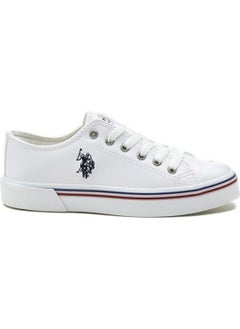 U.S. Polo Assn. حذاء رياضي نسائي كاجوال جلد أبيض من بينيلوب V8  - Image 1