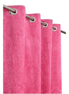 Homefab India Homefab India 2 Piece Velvet Door Curtains - 7 feet, Pink  - Image 1