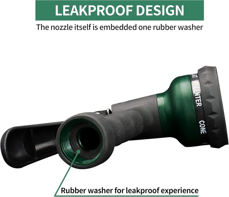 AUTOMAN Garden Hose Nozzle 2PK, ABS Water Spray Nozzle with 7 Adjustable Patterns, Slip Resistant for Watering Plants, Lawn, Garden, Washing Cars, Cleaning, Showering Pets & Outdoor Fun - Image 4
