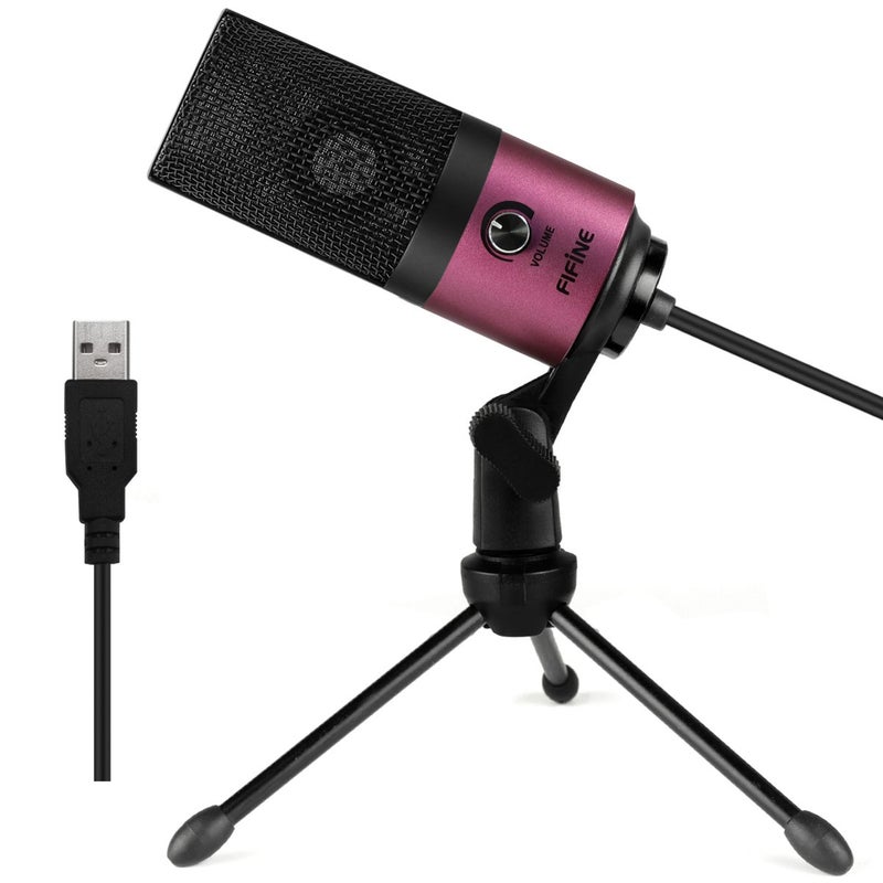 FIFINE USB Podcast Condenser Microphone Recording On Laptop, No Need Sound Card Interface and Phantom Power-K669 - Image 1