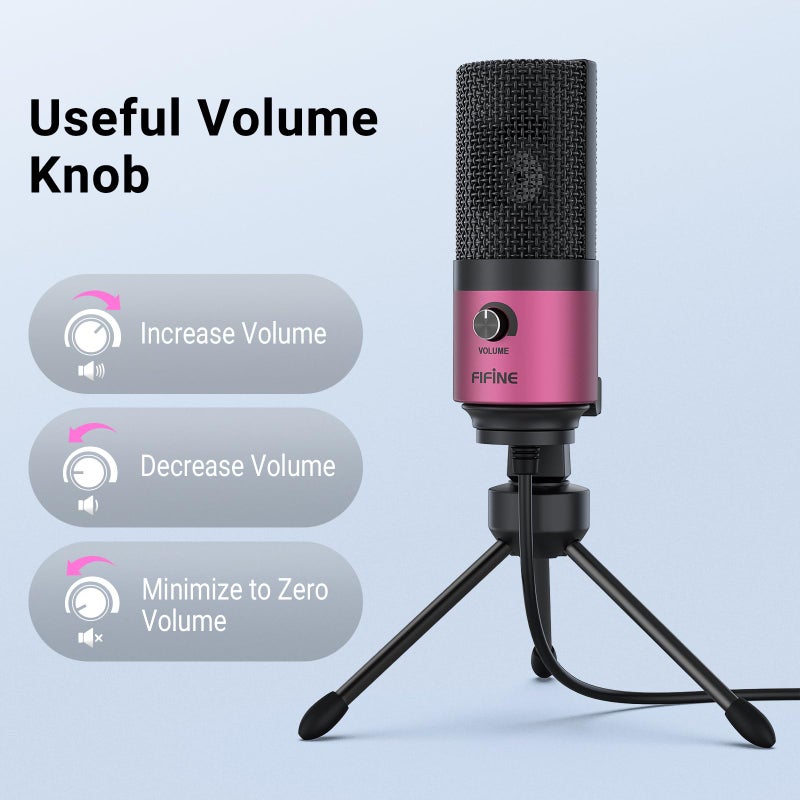 FIFINE USB Podcast Condenser Microphone Recording On Laptop, No Need Sound Card Interface and Phantom Power-K669 - Image 4