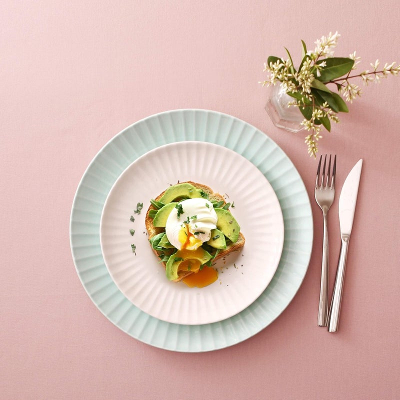 Zen أطباق عشاء بورسلين زين بتصميم طيات 11 بوصة مجموعة من 6 ألوان مختلطة - Image 5