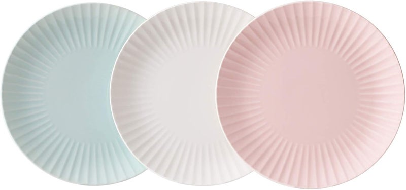 Zen أطباق عشاء بورسلين زين بتصميم طيات 11 بوصة مجموعة من 6 ألوان مختلطة - Image 2
