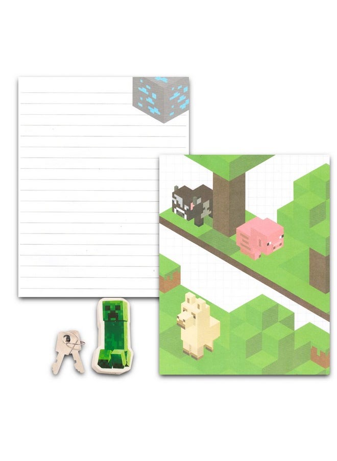 MINECRAFT - Minecraft Sketchbook Set For Kids Toddlers ~ 3 Pc Bundle With Minecraft Journal Decals And More (Minecraft Drawing Pad Activity Kit) - Image 1