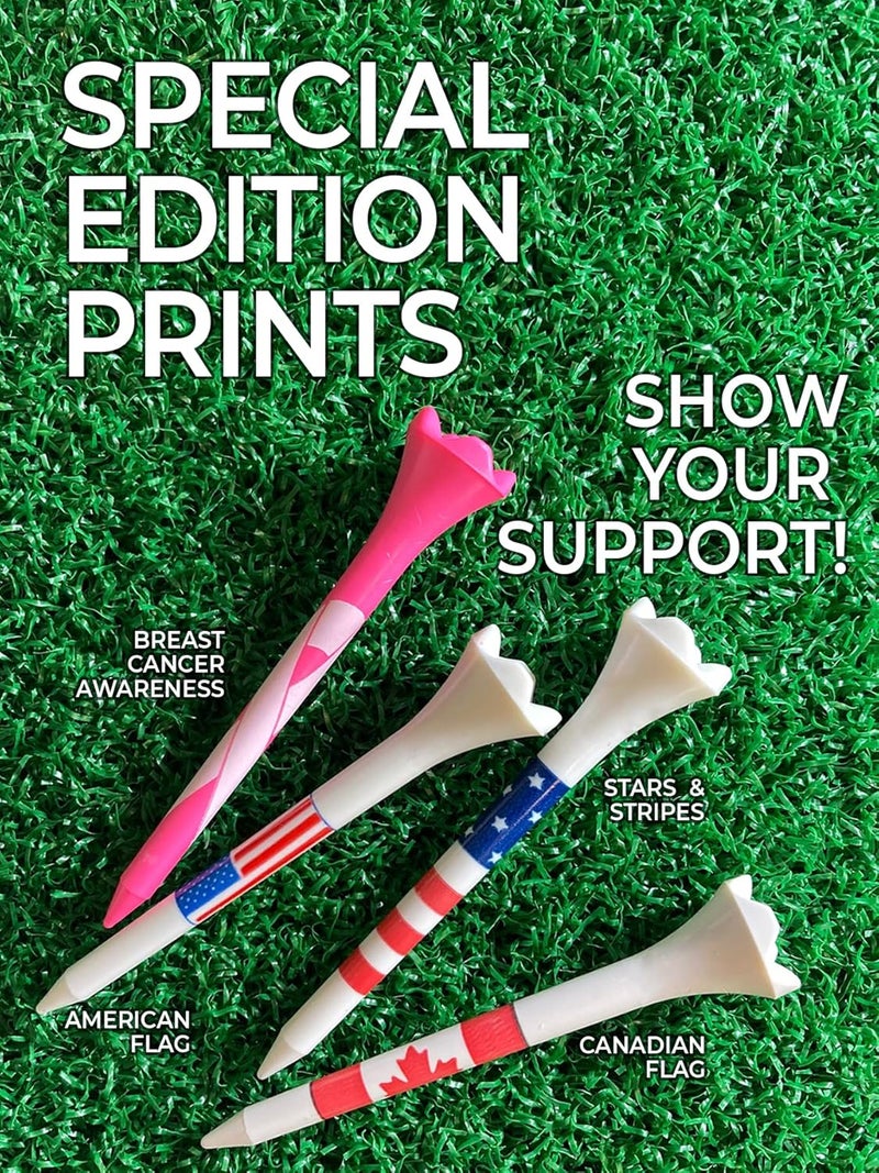 PRIDE GOLF TEE Performance Plastic Golf Tees - Stars and Stripes - 30 Count, 2-3/4 Inch - Improve Distance and Accuracy - Image 3