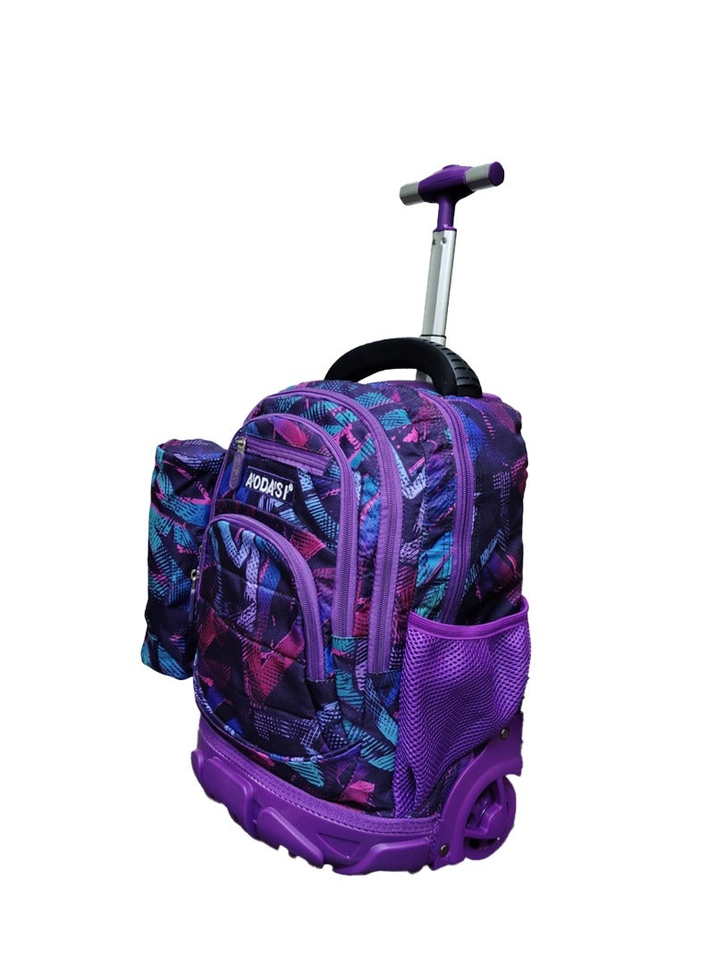 AODASI Trolley School Bag, School Bags for Girls and boys Trolley Bag for Kids Travel Bag Trolley Luggage backpack multi useful , 16 inch - Image 1