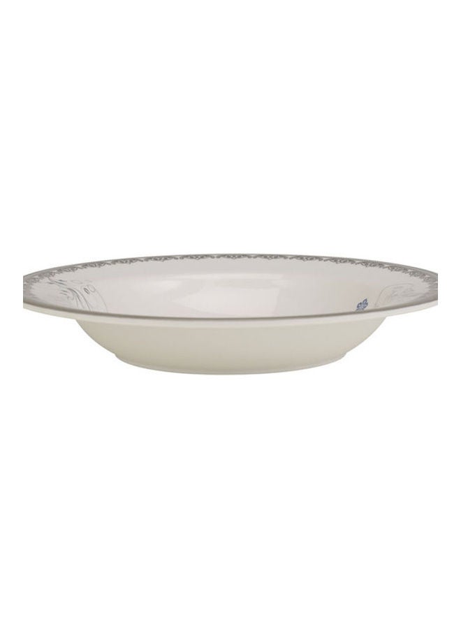 Royalford Melamineware Deep Plate, 8" Serving Plate, RF10602 | Round Plate with Elegant Floral Design | Ideal for Dinner, Lunch, Breakfast, Parties & More 8inch - Image 1