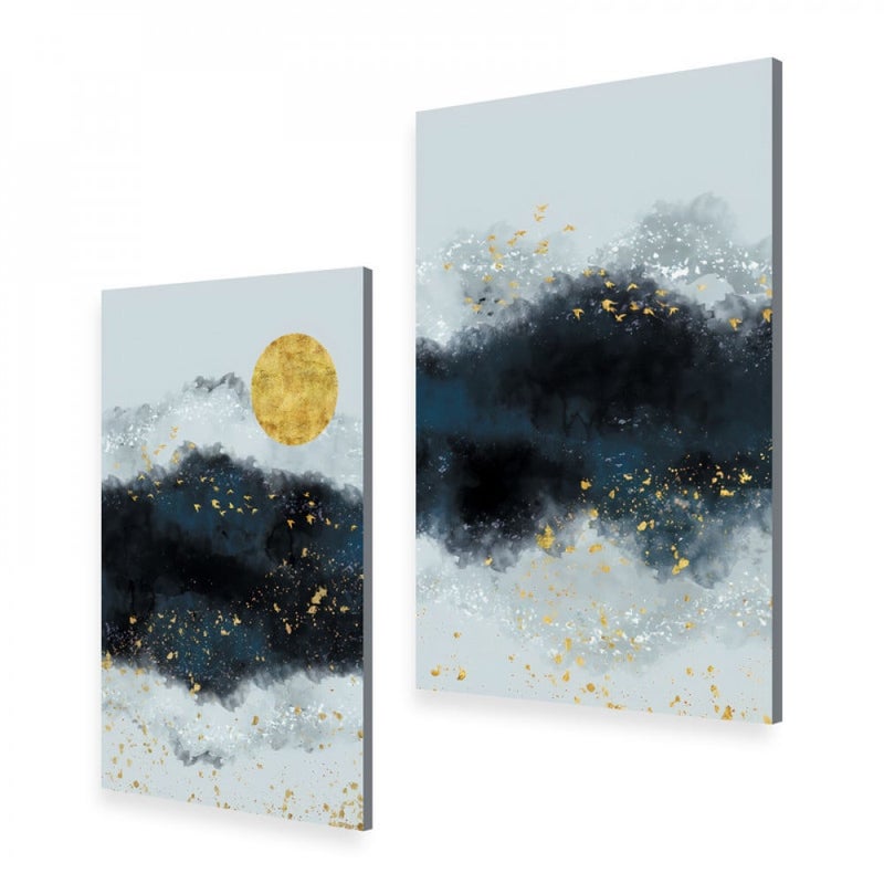 ماركتنا لوحة قماشية ثنائية بتصميم مودرن بمقاس اجمالي 80×60 سم - Image 2