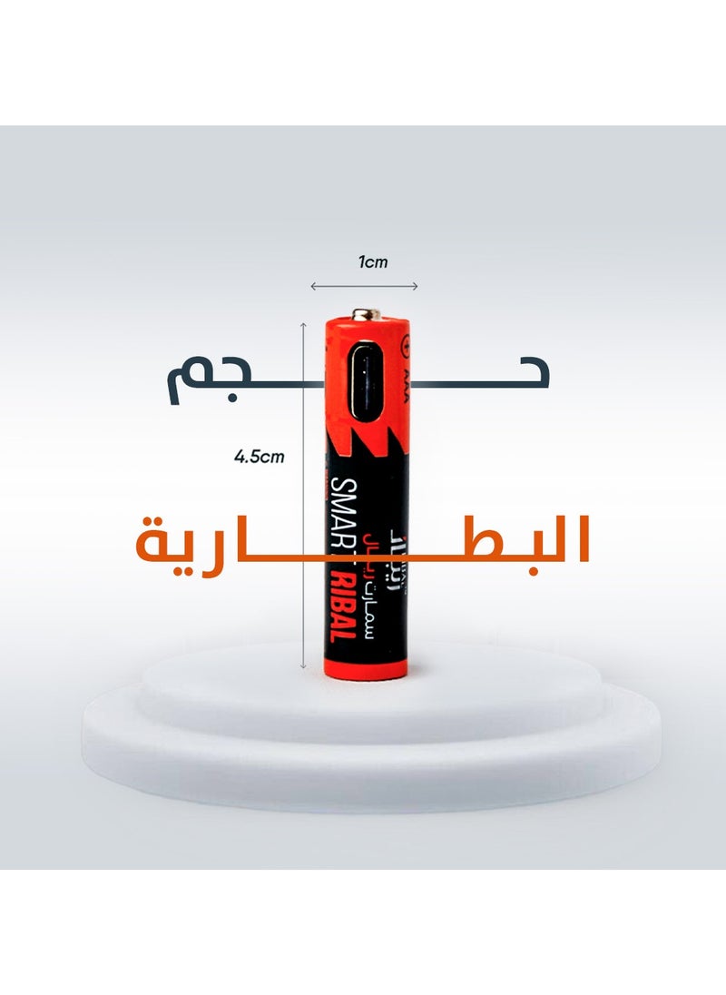 ريبال - 8 بطاريات قابلة لإعادة الشحن | (مقاس الريموت) سمارت ريبال - Image 1