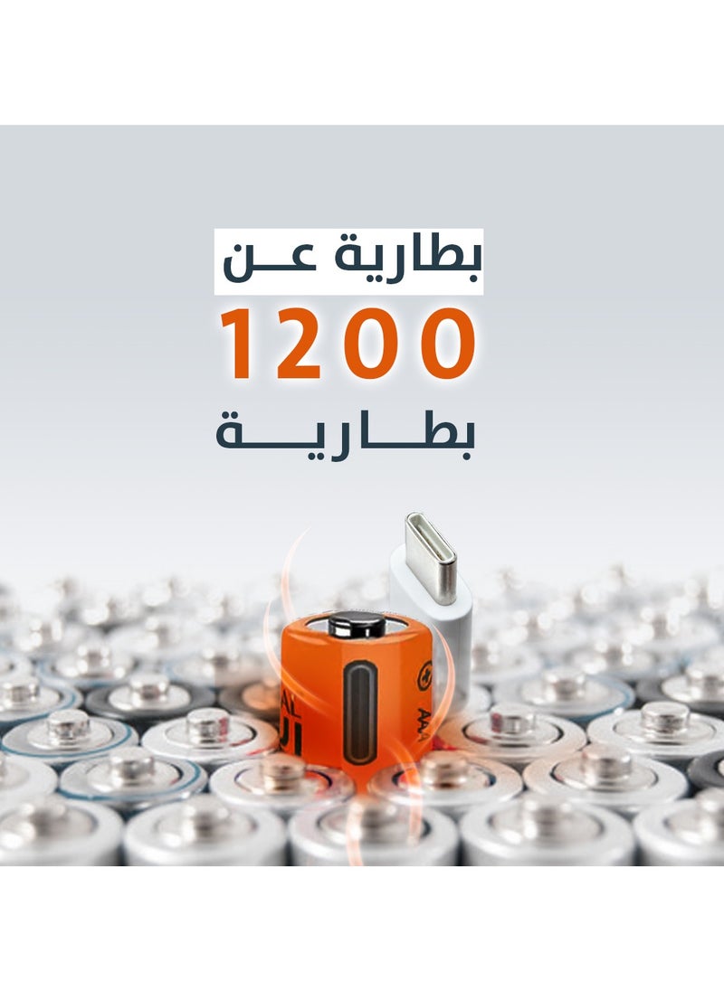 ريبال - 8 بطاريات قابلة لإعادة الشحن | (مقاس الريموت) سمارت ريبال - Image 1