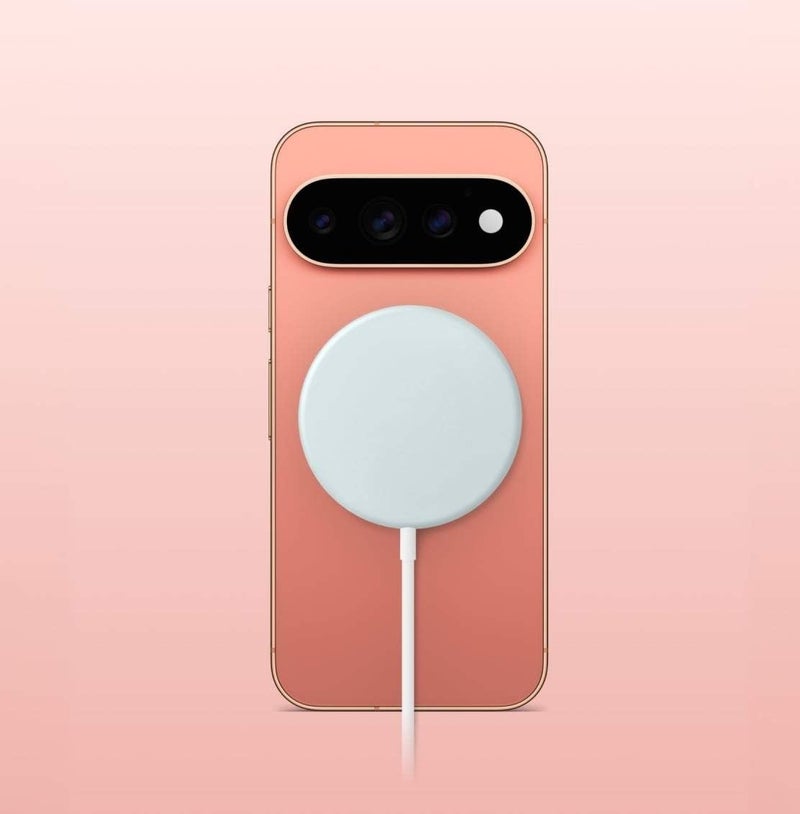جوجل Google PixelSnap Charger Magnetic Wireless Charger with Qi2, Up to 25W, USB-C Cable, Compact Snap-On Charging Pad for Pixel & Qi2 Devices, Fog FOG - Image 2